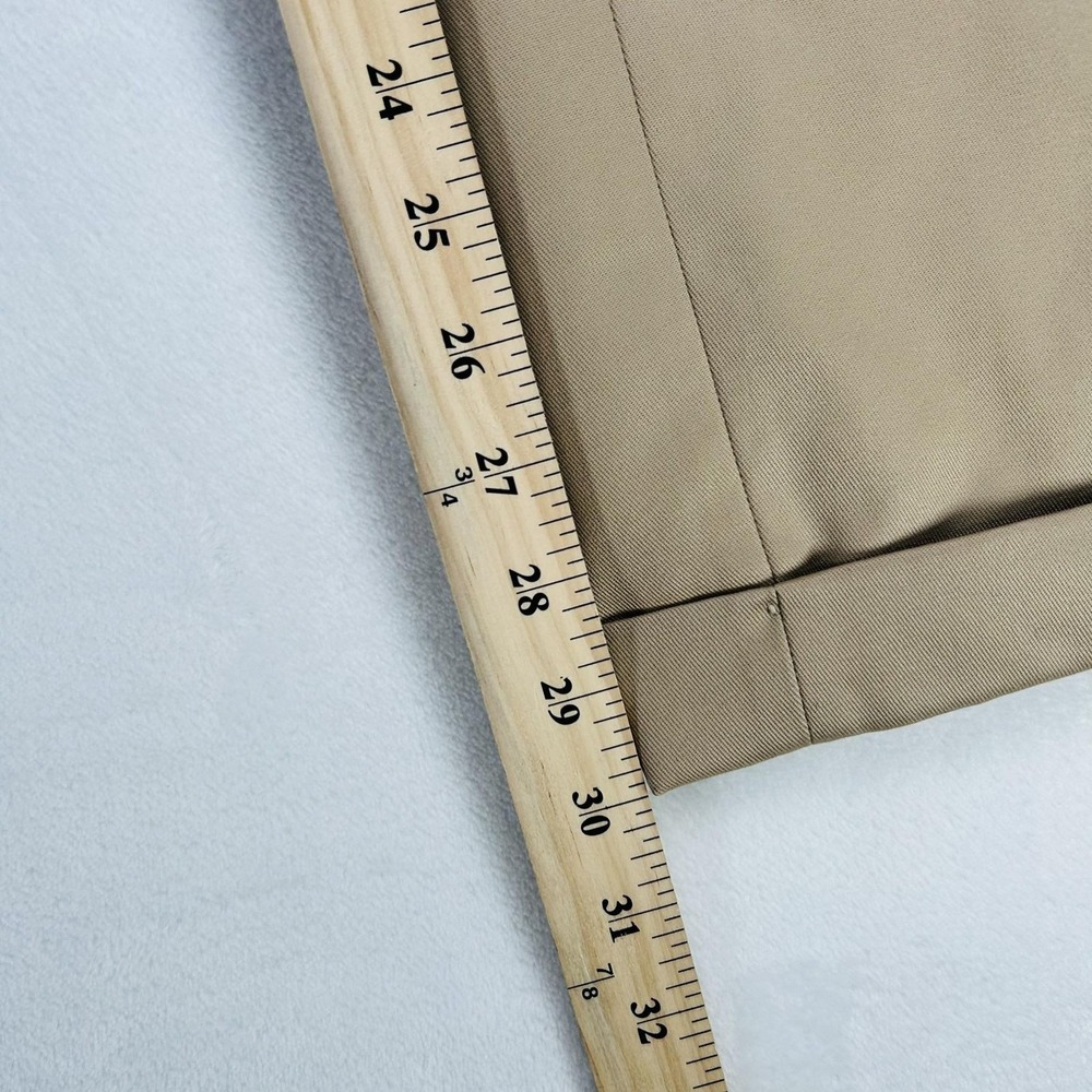 Lands' End Pants Mens 46 Long Khaki Traditional Fit Pleated Cuffed Chino Casual - Picture 4 of 16